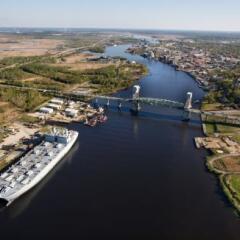 Aerial View of Port in Wilmington, NC
