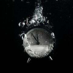 Alarm clock in water