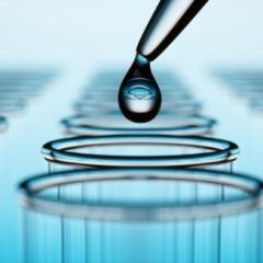 A dropper and test tube for testing Camp Lejeune Water Contamination levela