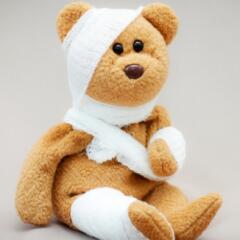 Bandaged teddy bear
