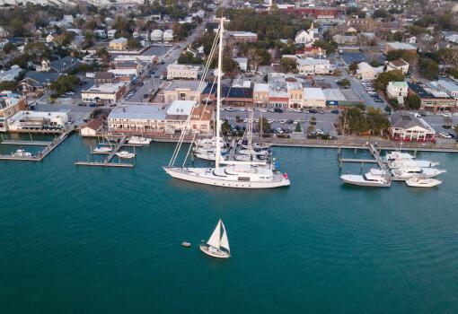 Beafort Aerial View of Waterfront 1365 by 810