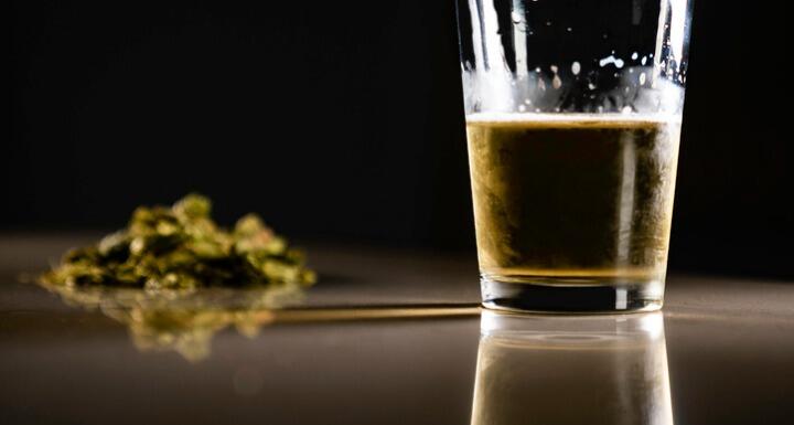 Beer with cannabis