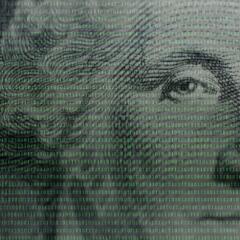 Binary code on paper money
