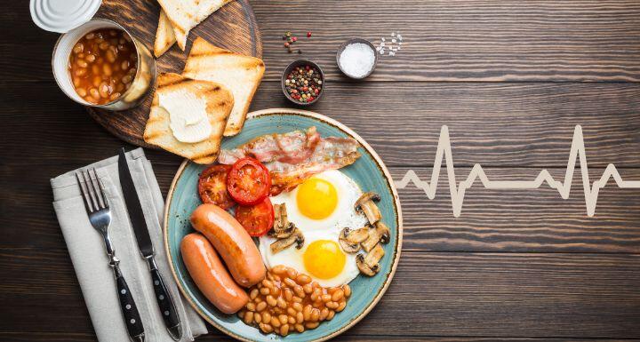 A breakfast plate with a pulse