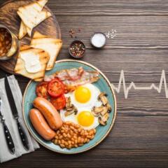 A breakfast plate with a pulse