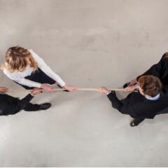 Businesses rival pulling rope