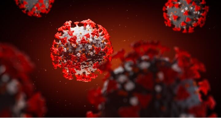 Microscopic Coronavirus molecule