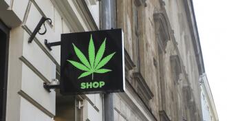 Cannabis store sign