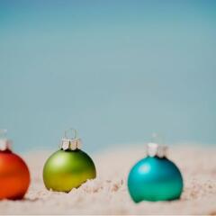 Christmas ornament at beach