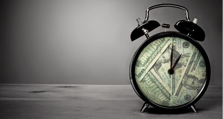 Clock made from $20 bills