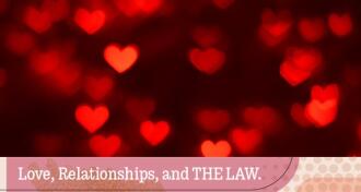 Defocused background with heart shaped bokeh