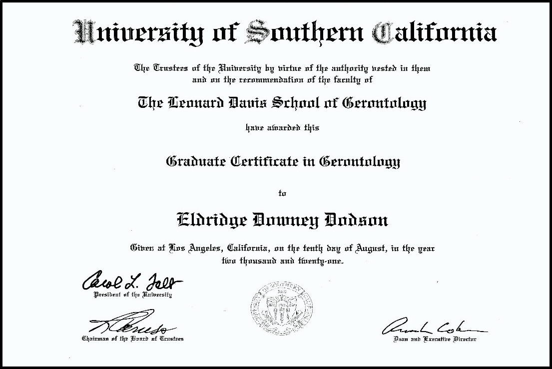 eldridge-dodson-earns-graduate-certificate-in-gerontology-from-usc