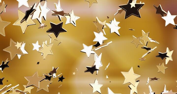 Falling gold stars