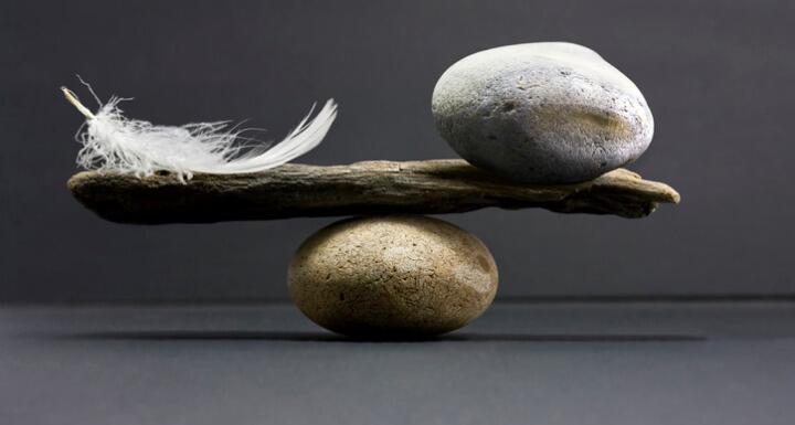 Feather and Stone balance