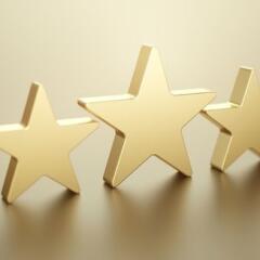 Five golden stars