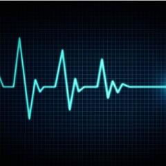 Echocardiogram going from beating to flatline