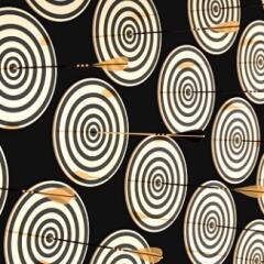 Gold targest with arrows on the bullseye