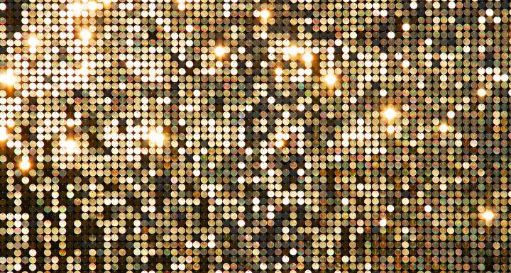 Golden background mosaic with light spots