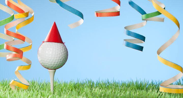 Golf anniversary or party concept 