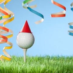 Golf anniversary or party concept 