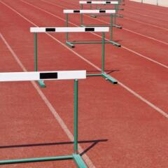 Hurdles in a track field
