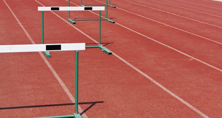 Hurdles in a track field