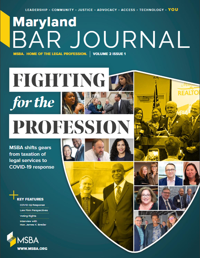 Maryland Bar Journal Cover