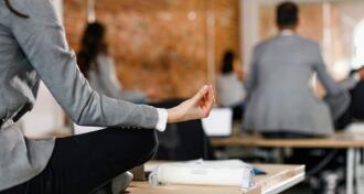 Meditating in the office