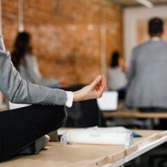 Meditating in the office