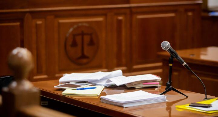 Microphone in the courtroom