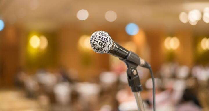 Microphone in auditorium 