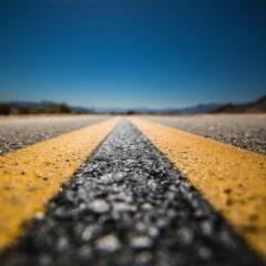 Middle of the Road with Car in background