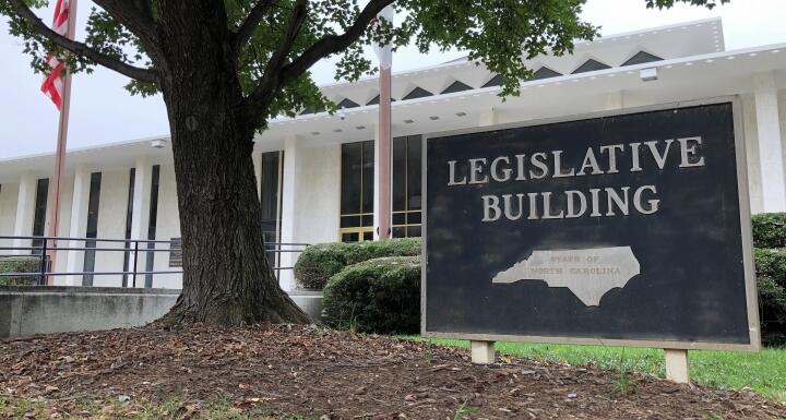 NC General Assembly building and sign