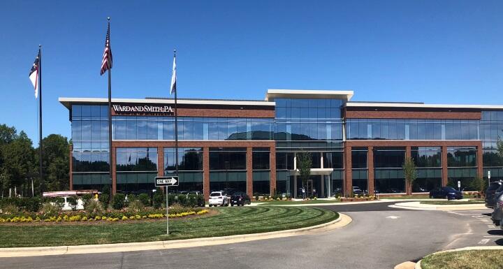 Outside shot of Ward and Smith Raleigh office