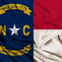 North Carolina State Flag as fabric