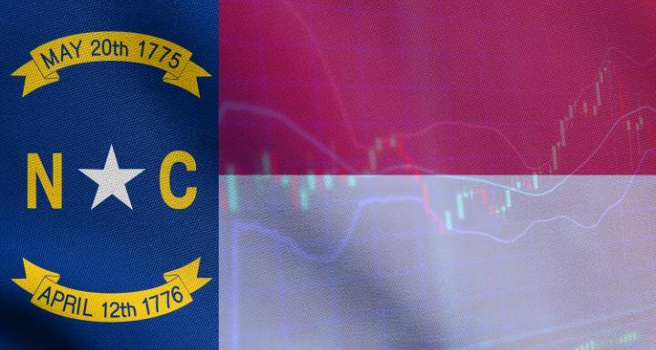 North Carolina Flag + Stock Market 