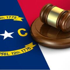 North Carolina Flag and Gavel