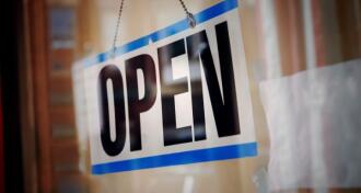 Welcome Open sign