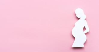 Paper silhouette of a pregnant woman