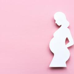 Paper silhouette of a pregnant woman
