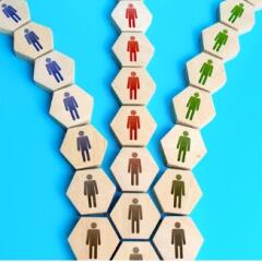 People Icons Splitting Up