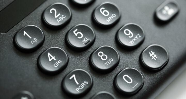 Close up of telephone keypad