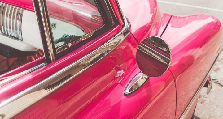 Pink Retro Vintage Classic American Car