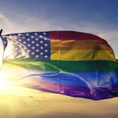 American Flag as the Pride Flag