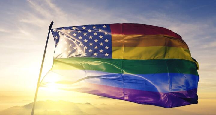 American Flag as the Pride Flag