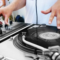DJ mixing record