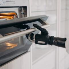 Robotic hand opening overn