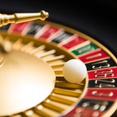 Spinning roulette wheel