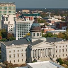 Aerial Shot of Columbia, South Carolina