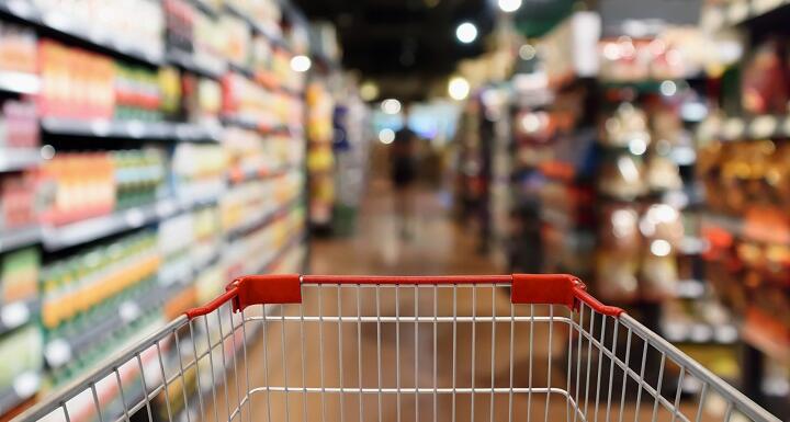 Shopping Cart in grocery store